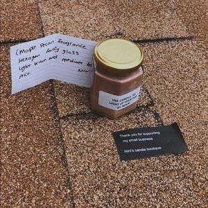 Homemade maple pecan candles